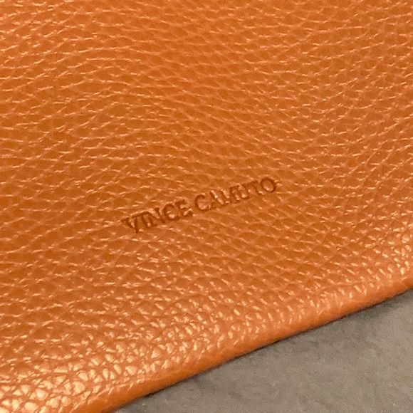 Vince Camuto Luck Brown & Black Leather Vegan Tote - Picture 6 of 8